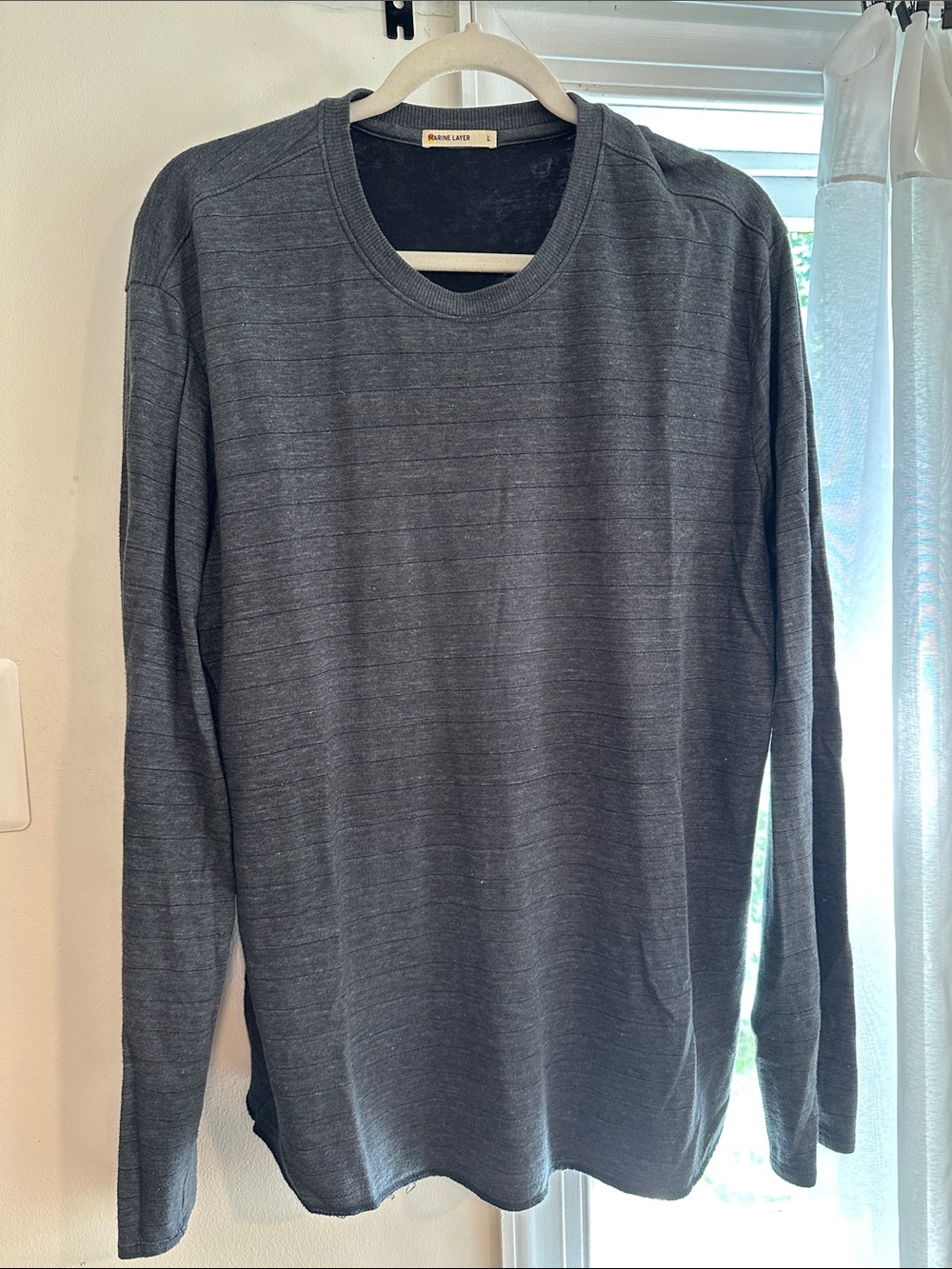 Marine layer grey long sleeve tshirt